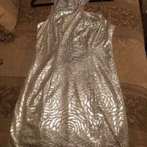 GUESS-Elegant GoldTextured Dress